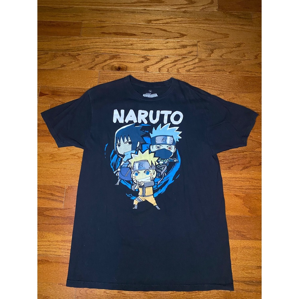Shonen Jump Naruto Shippuden Black Shirt‎ Size Large